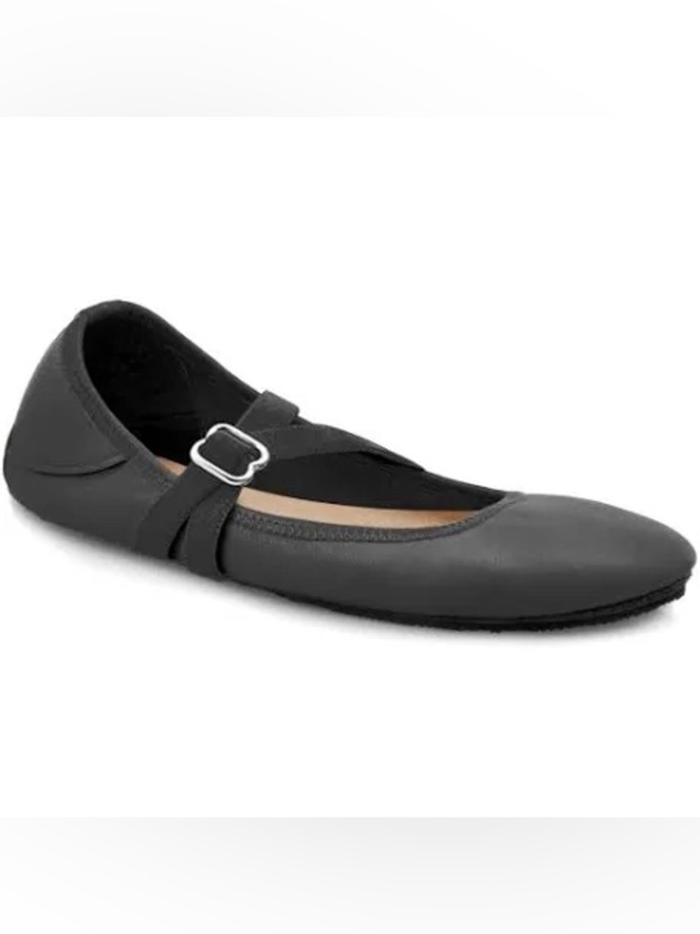 Softstar Adult Ballerine Flat Black Mary Jane Ballet Sport Cross Strap Size 7U